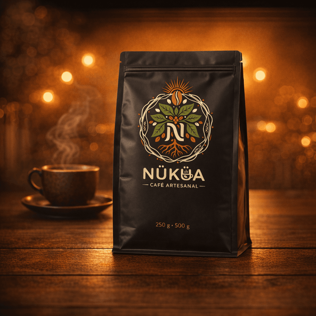 Empaque premium de microlote Nukua Café